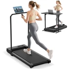 Mini Folding Treadmill with Handle Bar - Portable & Compact