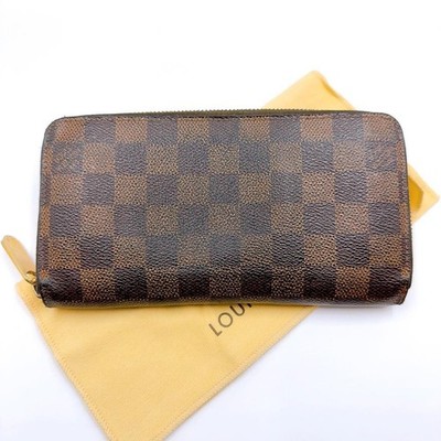 Louis Vuitton Damier Canvas Zippy Wallet Old Style Brown N60015 Gently used