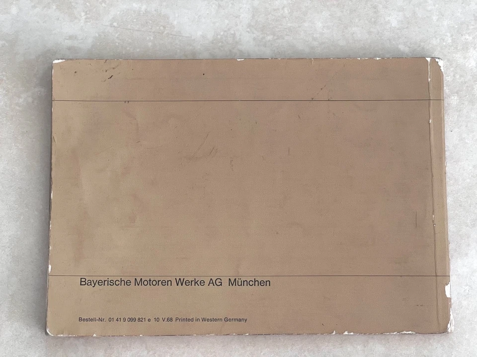  Manual del propietario original BMW 1968 2002 1600, guía del propietario, libro de servicio  Foto 4 de 4