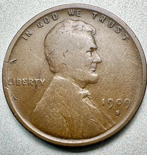 1909-S VDB  LINCOLN CENT   FINE DETAILS  KEY DATE OF THE SET  #1234