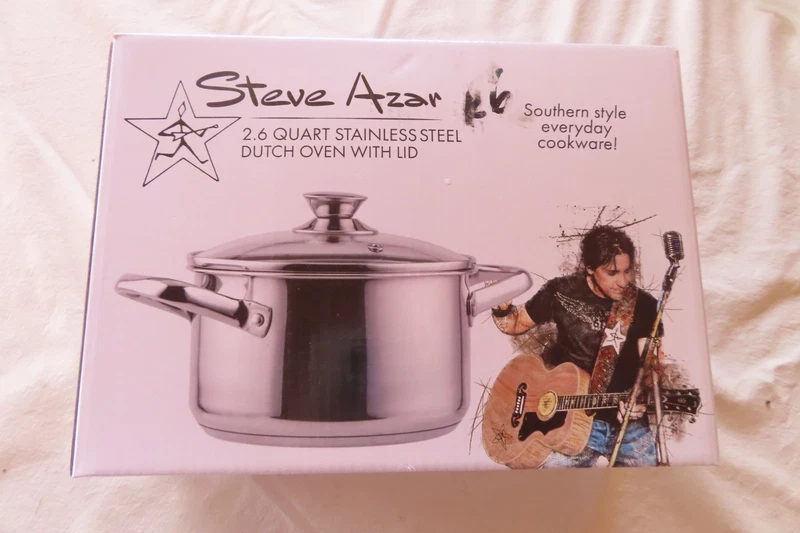Steve Azar 2.6 quart stainless Dutch oven with lid