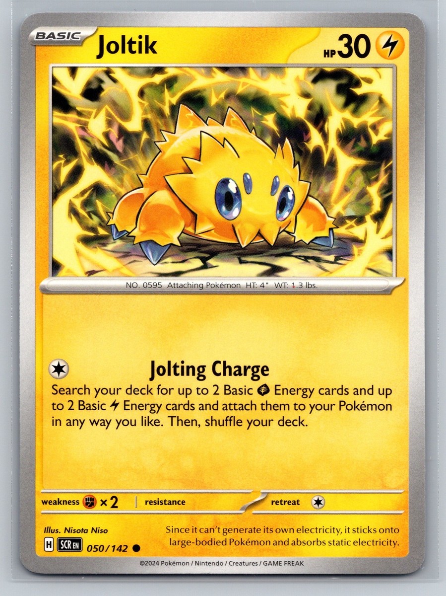 joltik pokemon card price Joltik 050/142 Stellar Crown Electric-Type Jolting Charge Pokemon TCG Card