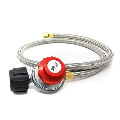 #ad 4 ft. 0 PSI to 20 PSI High Pressure Propane Regulator and Steel Braided Hose $11.99