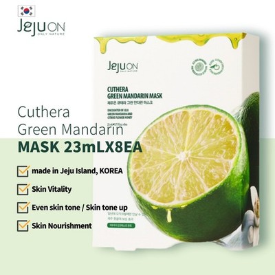 JEJUON Cuthera Green Mandarin Mask Pack 23 ml × 8 EA Skin ToneUp K-beauty