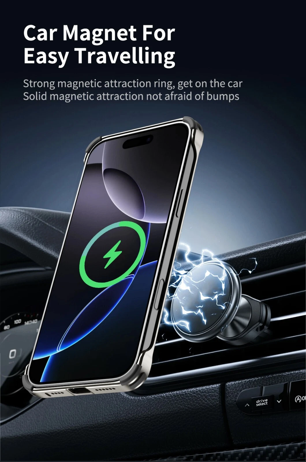 Magnetic Metal Armor Frameless 360 Stand Back Case For iPhone 16 15 Pro Max - Picture 18 of 27