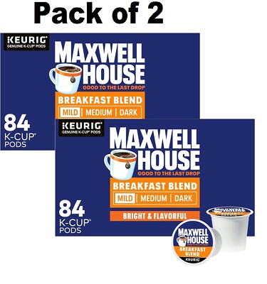Maxwell House Breakfast Blend Mild Roast K-Cup Coffee Pods, 84 ct Box