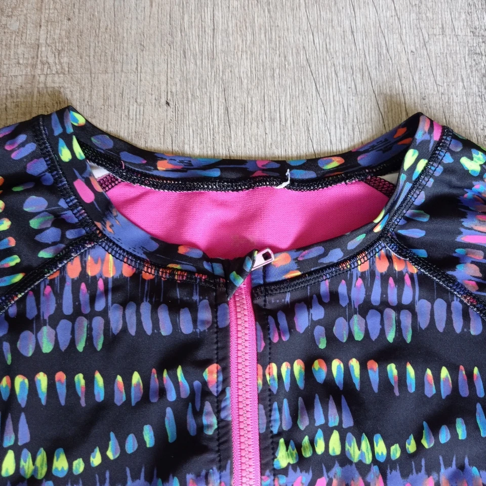 Traje de baño Under Armour para niñas talla 12-16 negro manga larga protector contra erupciones Foto 3 de 4