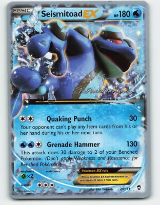 2014 Pokemon, Furious Fists, #20/111 Seismitoad EX, 2015 World