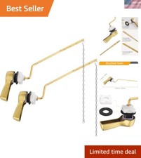 Corrosion-Resistant 2 Pack Universal Toilet Handle with Brushed Brass Finish