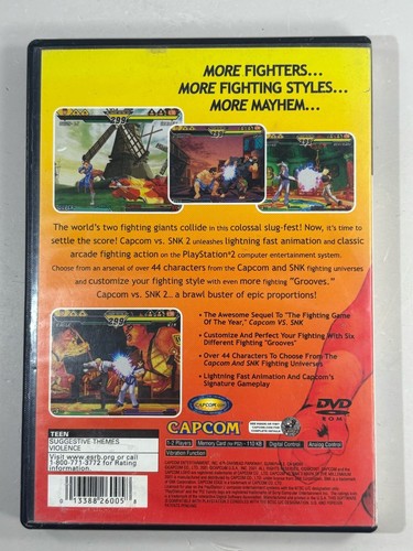 Capcom vs. SNK 2: Mark of the Millennium 2001 (Sony PlayStation 2, 2001) PS2 CIB - Picture 3 of 3