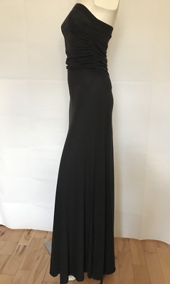 NWT Rick Ownens Dress Black Open Shoulders Pull Up IT Sz 42 US 8 S/M