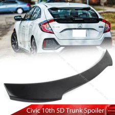 US Paint Black Fit For Honda Civic 10th X 5D V Look Rear Trunk Spoiler EX 2020