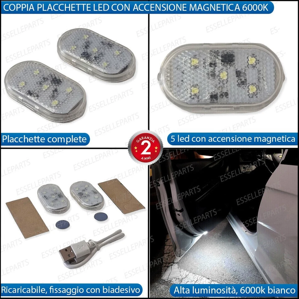 COPPIA PLACCHETTE LED ANTI POZZANGHERA PER LEXUS IS I 6000K BIANCO - Immagine 2 di 4