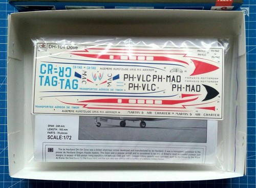 Amodel 72294 - 1/72 'Dove' British Civilian Aircraft (PE parts) scale model kit - Picture 9 of 12