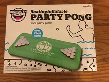 New Bigmouth Floating Inflatable Party Pong The Pool Party Game 6' Long
