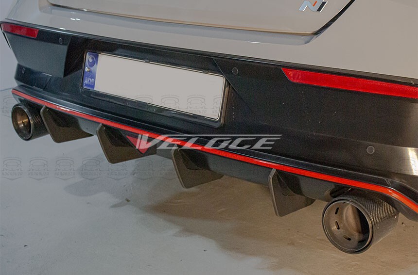 2024+ Hyundai Elantra N VELOCE Rear Diffuser Fins Extension Kit ...