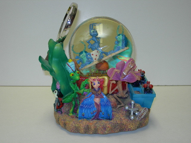 ディズニー　スノードーム　バグズライフ The Disney Store A BUG'S LIFE Musical Snow Globe Randy Newman Flik