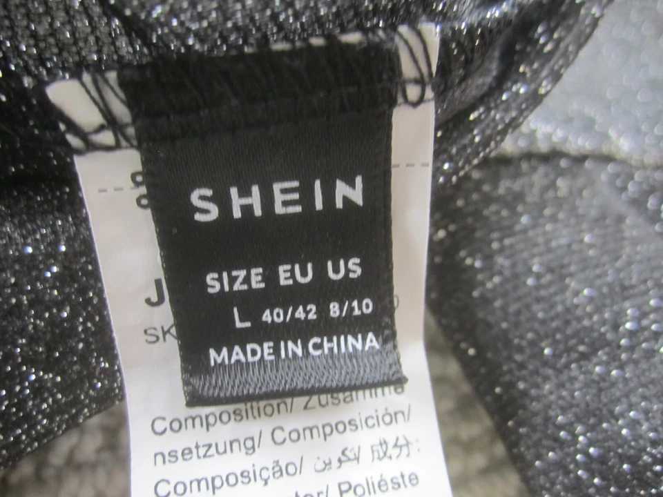 Womens Shirt Large Metallic Sparkle Long Sleeve Lightweight Casual Shein - Image 4 of 4