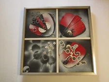 FLORE VALENTIN SCULPTURE SURREALISM 3-D PAINTING ASSEMBLAGE 1970'S ABSTRACT MOD