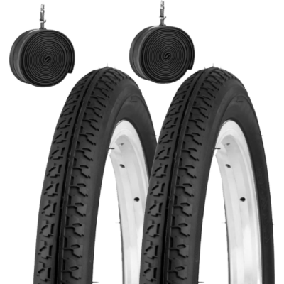 2 Copertoni + 2 Camere D'aria Kenda 14 X 1.75 – Neri, Per Bici Bambino, MTB, Pieghevoli
