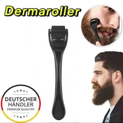 MARKENLOS Dermaroller, Bartroller mit 0,25mm Titannadel für Haut und Gesicht
