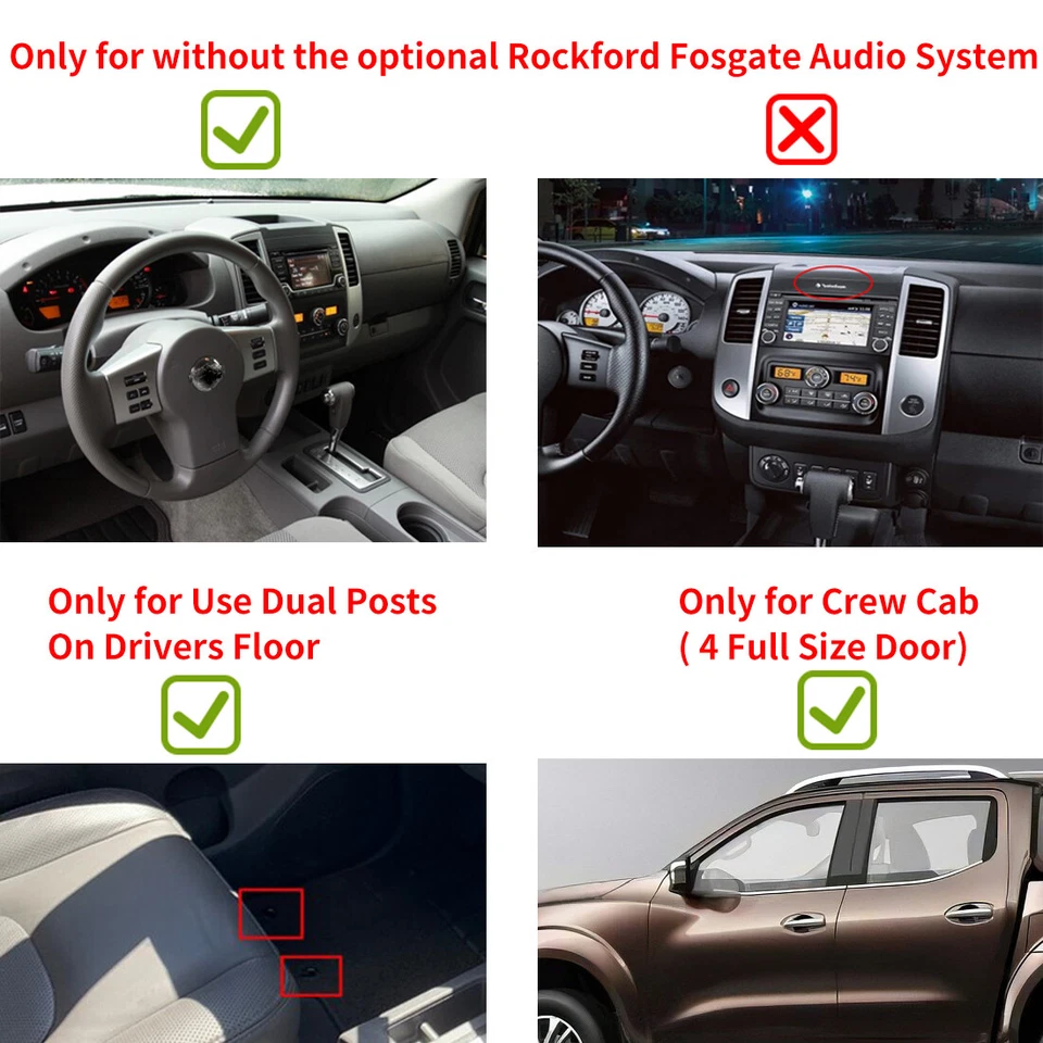 Floor Mats for 2008-2021 Nissan Frontier Crew Cab All Weather TPE 3PCS Liner Set Foto 2 de 4