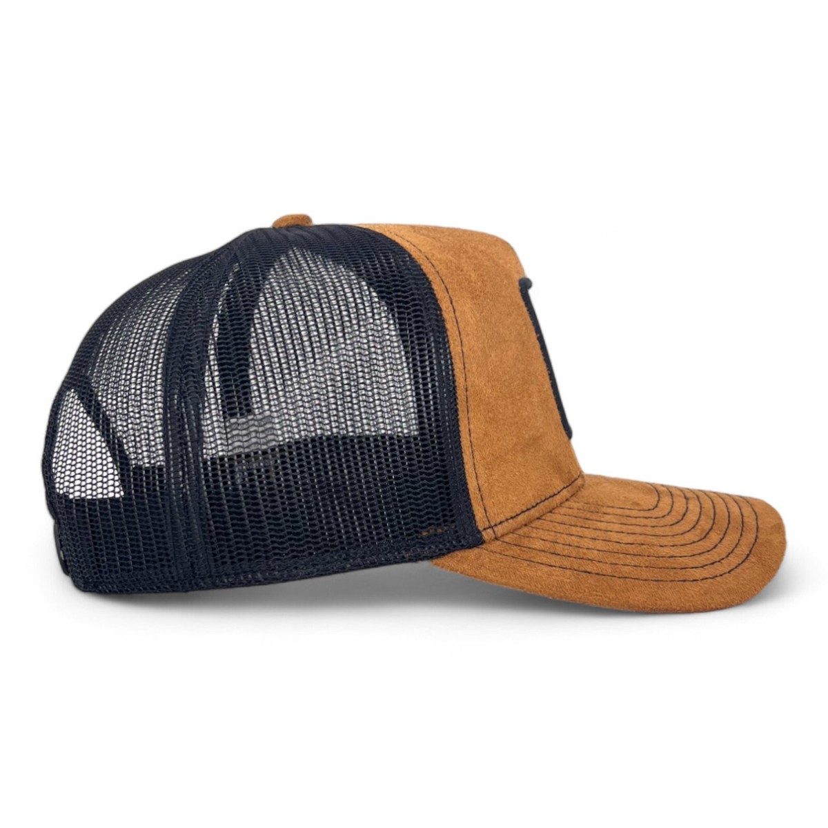 Suede Mesh Back Baseball Caps Trucker Hat Breathable Snapback Adjustable Bagkeak Trendy Trucker Hat Suede Mesh Back Baseball Cap for  main image 4