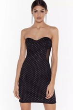 Diamante Strapless Mini Dress Nasty Gal , Size 6