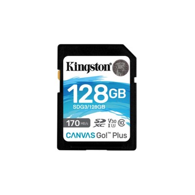 KINGSTON 128GB SDXC Canvas Go Plus 170R C10 UHS-I U3 V30 SDG3/128GB (07406173014
