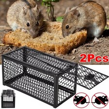 2 Rat Mouse Trap Catcher Humane Cage Live Animal Pest Rodent Mice Indoor Outdoor