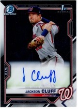 2021 Bowman Chrome Pros Baseball Jackson Cluff AUTO UNLIMITED SHIPPING FOR $4.00