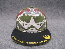 Star Wars Join The Rebellion Hat Cap Green Black Snap Back Youth Kids Boys