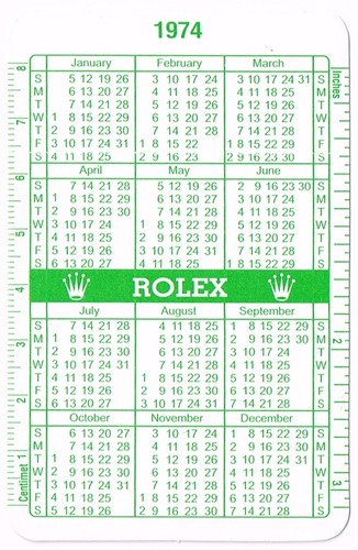 Rolex 1973 1974 calendario verde día-fecha 1803 Datejust 1625 día Thunderbird/ - Imagen 2 de 2