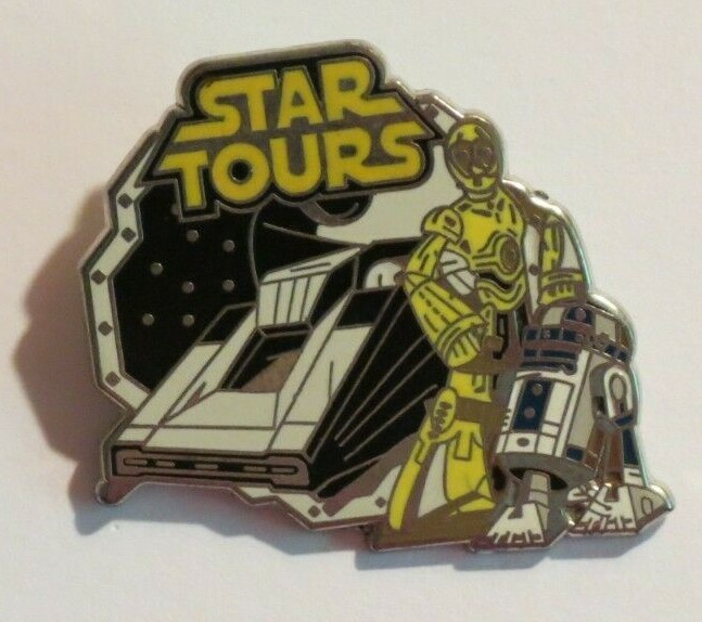 DISNEY DLR BOOSTER COLLECTION TOMORROWLAND STAR TOURS C-3PO R2-D2 STAR WARS PIN