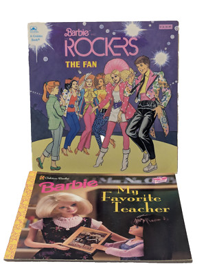 (2)-1-Barbie Rockers The Fan & 1-Barbie My Favorite Teacher Books-Free Shipping