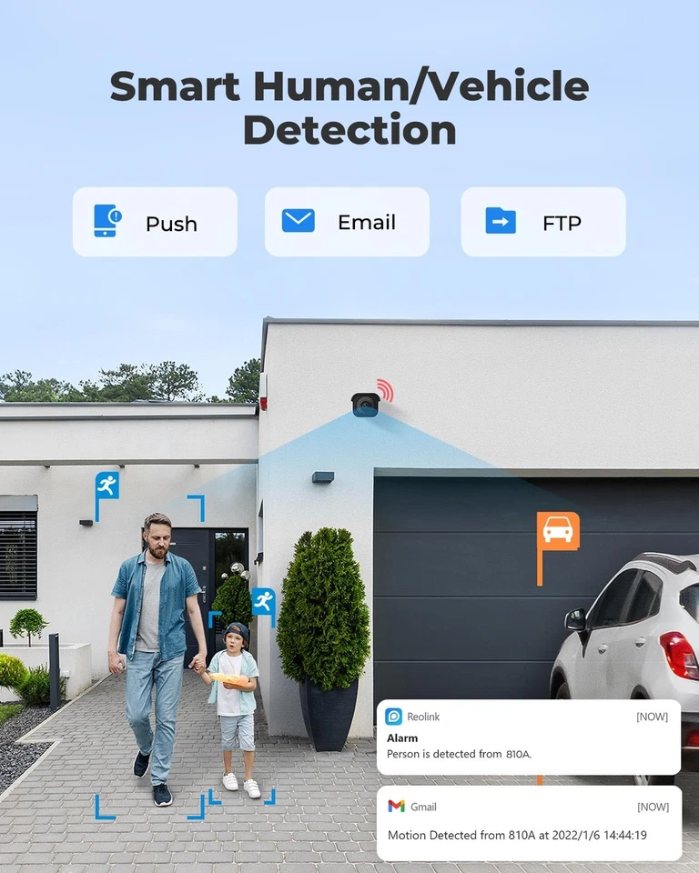 Security Camera Outdoor System 4K, Surveillance IP PoE with Human/Vehicle/Pet... - Image 3 of 4