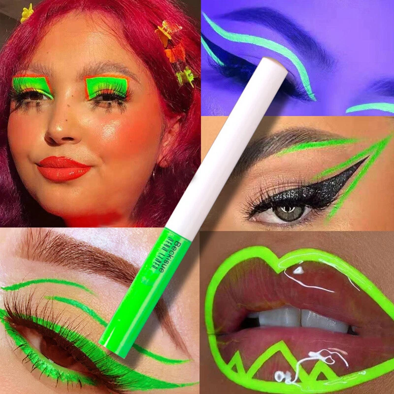 Eyes Makeup Fluorescent Ultra fine Liquid Eyeliner Neon Eye Liner Beauty 8Color