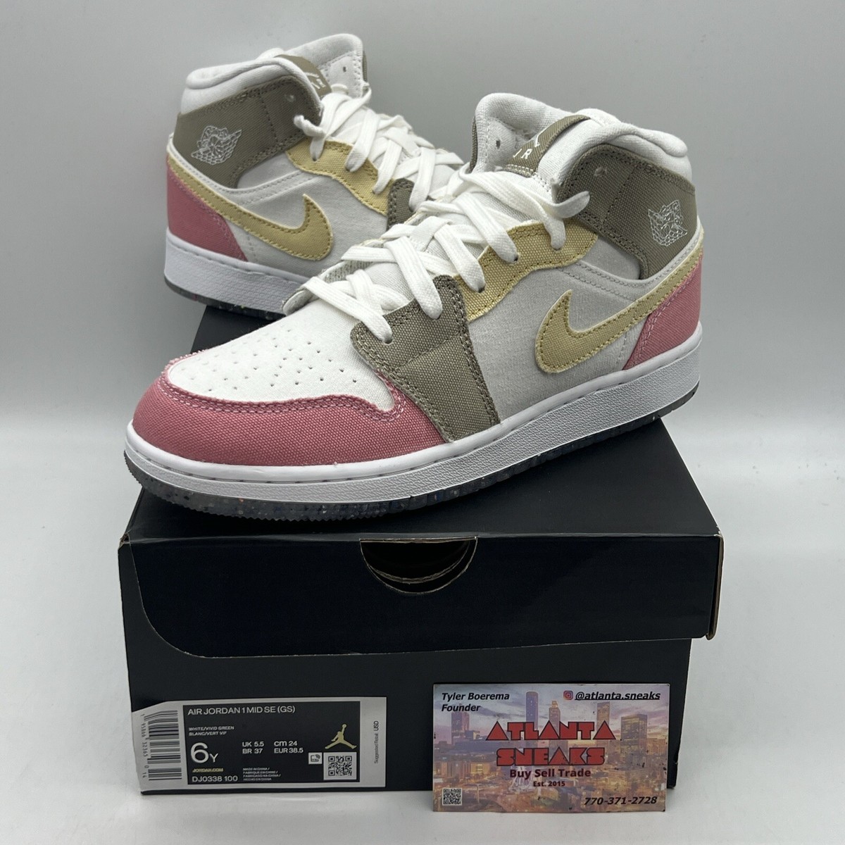 Nike Air Jordan Mid SE Pastel Vivid Green Grind DJ0338-100 GS