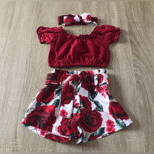 NWOT 3 Piece Roses  Baby Outfit