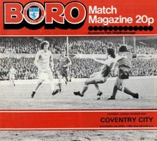 1979/80 MIDDLESBROUGH 1-2 COVENTRY CITY DIVISION ONE 05.04.80 NEAR MINT* 