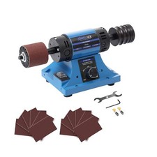 Leather Burnishing Machine Variable Speed Leathercraft Bench Grinder, Polis...