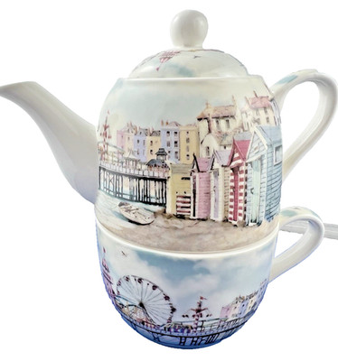 SANDY BAY fine china TEA FOR ONE  gift boxed from Leonardo Collection NEW UNUSED