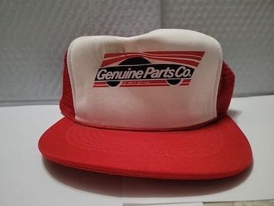 Genuine Parts Co Foam Truckers Hat Mesh Snapback Red Vintage Rope Band