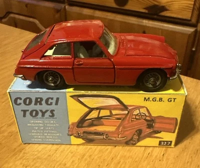 Corgi Toys 327 MGB GT Vintage Model in original condition boxed. - Image 1 of 4