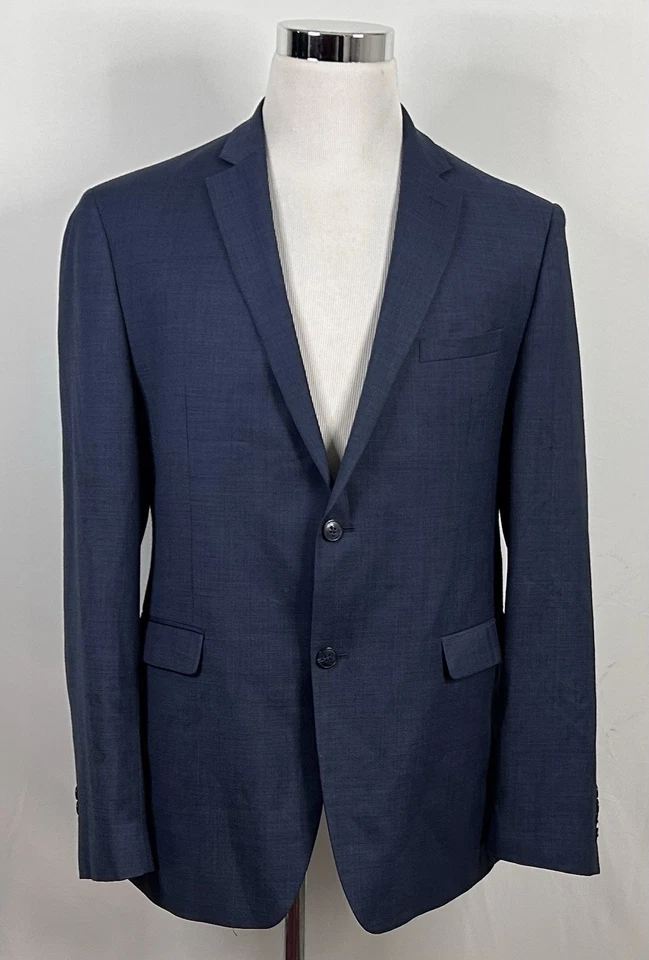 Abrigo deportivo Penguin Munsingwear 44L mezcla de lana azul dos botones doble ventilación Foto 2 de 4