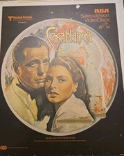CASABLANCA CED VideoDisc 1943 RCA SelectaVision Humphrey Bogart Bergman VTG