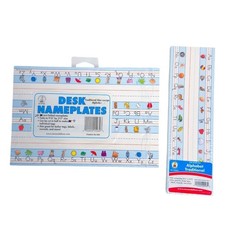 Carson-Dellosa Alphabet Letter Elementary Teacher Blue Desk Nameplate- Set of 60