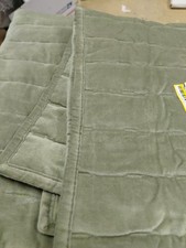 Threshold Standard/Queen Set Of 2 Channel Stitch Velvet Quilt Sham Green