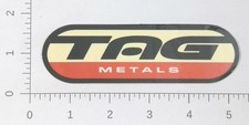 Vintage TAG Metals Motocross Racing Advertising Sticker Decal