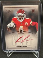 2023 Panini Luminance Football Rashee Rice On Card Red Ink SSP RC Chiefs